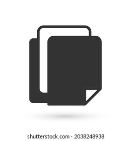 Grey File document icon isolated on white background. Checklist icon. Business concept.  Vector