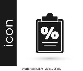 Grey Finance document icon isolated on white background. Paper bank document for invoice or bill concept.  Vector Illustration