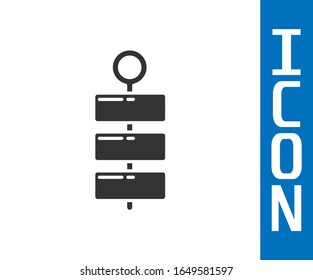 Grey Firework icon isolated on white background. Concept of fun party. Explosive pyrotechnic symbol.  Vector Illustration