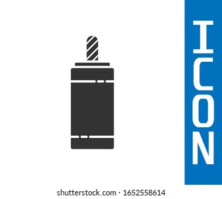 Grey Firework icon isolated on white background. Concept of fun party. Explosive pyrotechnic symbol.  Vector Illustration