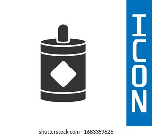 Grey Firework icon isolated on white background. Concept of fun party. Explosive pyrotechnic symbol.  Vector Illustration