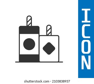 Grey Firework icon isolated on white background. Concept of fun party. Explosive pyrotechnic symbol. Lighting firecrackers.  Vector