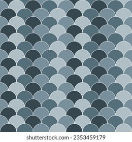 Grey fish scales pattern. fish scales pattern. fish scales seamless pattern. Decorative elements, clothing, paper wrapping, bathroom tiles, wall tiles, backdrop, background.