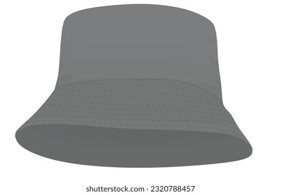 Grey fisherman hat. vector illustration