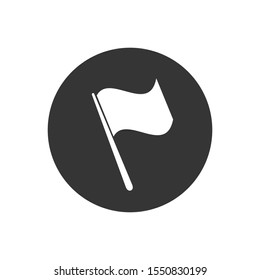 Grey Flag icon isolated on grey background. Vector Illustration