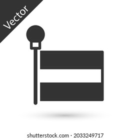 Grey Flag icon isolated on white background. Location marker symbol.  Vector