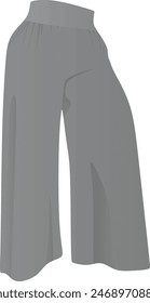 Pantalón suelto con estampado gris. Vector