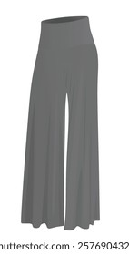 Grey  flared loose pants. vector