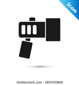 Grey Flashlight for diver icon isolated on white background. Diving underwater equipment.  Vector