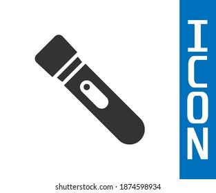 Grey Flashlight icon isolated on white background.  Vector