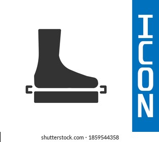 Grey Flat foot icon isolated on white background.  Vector