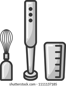 grey flat line blender icon