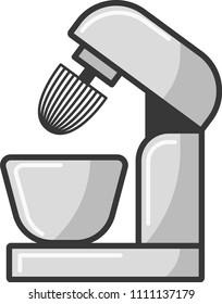 grey flat line mixer icon