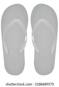 Grey  flip flops. vector illustration