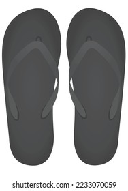Grey  flip flops. vector illustration