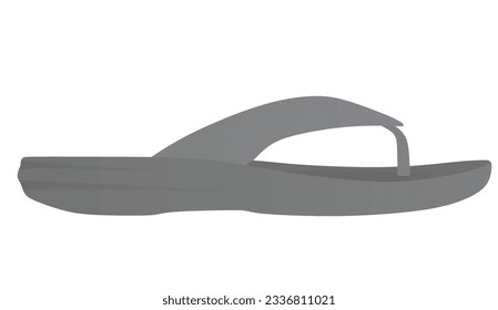Grey flip flops. vector illustration