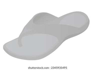 Grey flip flops. vector illustration