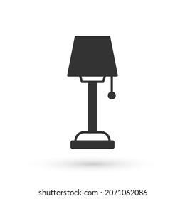 Grey Floor lamp icon isolated on white background.  Vector