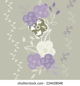 grey floral