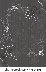 grey floral background