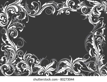 Grey floral background