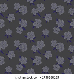 Gris Floral fondo de patrón sin costura para impresiones de moda, gráficos, fondos y artesanías