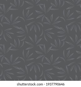 Grey Floral botanical seamless pattern background suitable for fashion prints, graphics, backgrounds and crafts