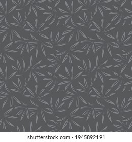 Grey Floral botanical seamless pattern background suitable for fashion prints, graphics, backgrounds and crafts