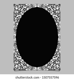 Grey floral ornate card border - vector stationery background template graphic