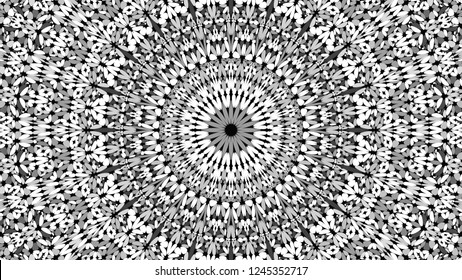 Grey floral ornate mandala pattern background design - abstract symmetrical vector ornament wallpaper graphic