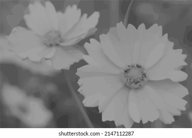 Flor gris Bella Vector Art