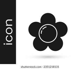 Icono de Flor gris aislado en fondo blanco.  Ilustración vectorial