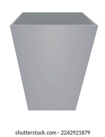 Grey flower pot. vector illustration