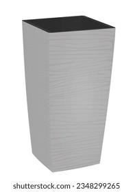 Grey flower pot. vector illustration