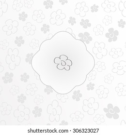 Grey flower seamless background