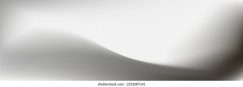 Grey Fluid Gray Curve Flow Gradient Background. Liquid Smog Water Weather Monochrom Cloud Design Pic. Smoke Smooth Sky Wavy Silver Pastel Background. Cloudy Metal Light White Blurry Gradient Mesh.