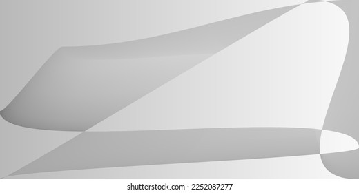 Grey Fluid Monochromatic Digital Blurred Background. Smooth Dynamic Modern Silver Gradient Mesh. Gray Shape Futuristic Technology Horizontal Lines. Minimal Metallic Layers Alluminium Illustration.