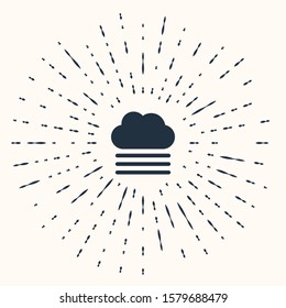 Grey Fog and cloud icon isolated on beige background. Abstract circle random dots. Vector Illustration