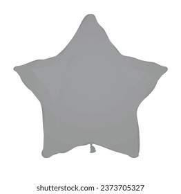 Grey foil balloon, vector illustration
