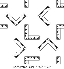 Grey Folding ruler icon isolated seamless pattern on white background.  Vector Illustration
