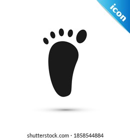 Grey Foot massage icon isolated on white background.  Vector