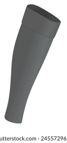 Grey  footless sock. vector illustration