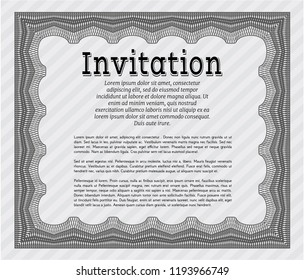 Grey Formal invitation. Customizable, Easy to edit and change colors. With linear background. Nice design. 