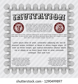 Grey Formal invitation. Easy to print. Nice design. Customizable, Easy to edit and change colors. 