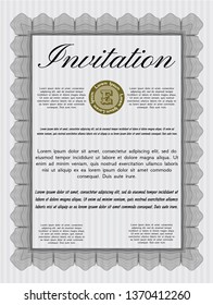 Grey Formal invitation. Money design. With background. Customizable, Easy to edit and change colors. 