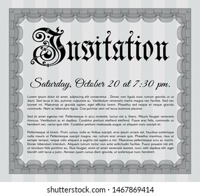 Grey Formal invitation. With quality background. Customizable, Easy to edit and change colors. Modern design. 