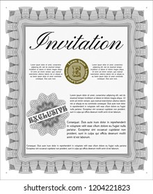 Grey Formal invitation template. Customizable, Easy to edit and change colors. With quality background. Beauty design. 