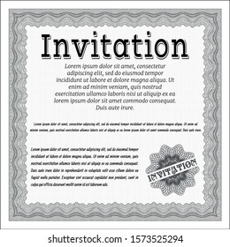 Grey Formal invitation template. Customizable, Easy to edit and change colors. With background. Modern design. 