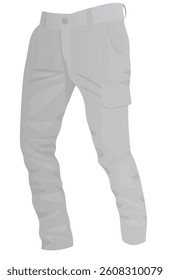 Grey  formal pants. vector illustration