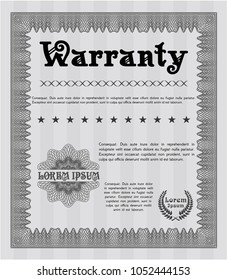 Grey Formal Warranty Certificate template. Nice design. With quality background. Customizable, Easy to edit and change colors. 